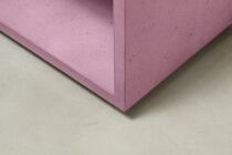 Beton Lowboard, rosa, 60 cm, Kante