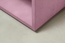 Beton Lowboard, rosa, 120 cm, Kante