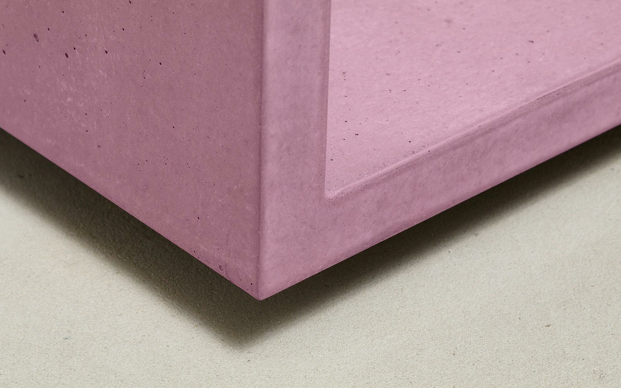 Beton Lowboard, rosa, 60 cm, Schattenfuge