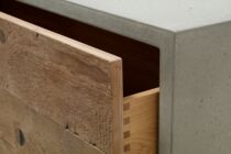 Beton Lowboard mit Holzfront 120 cm