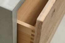 Beton Lowboard mit Holzfront 90 cm