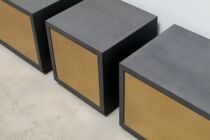 Beton Lowboard mit Schublade und Messingfront in 40 cm, Serie
