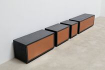 Betonmöbel Lowboard mit Kupfer-Front, Schubkasten, Serie