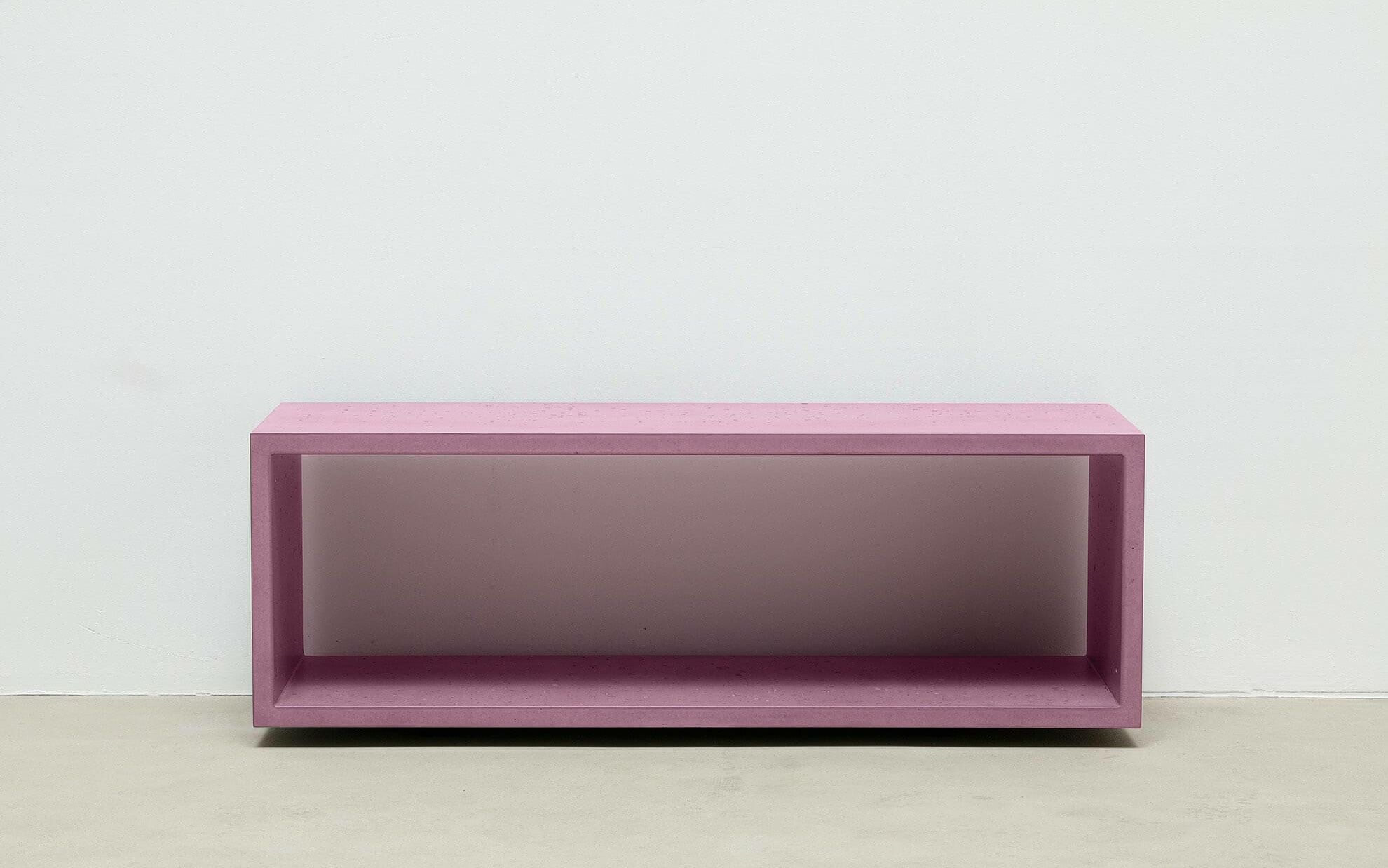 Beton Lowboard, rosa, 120 cm, Frontal